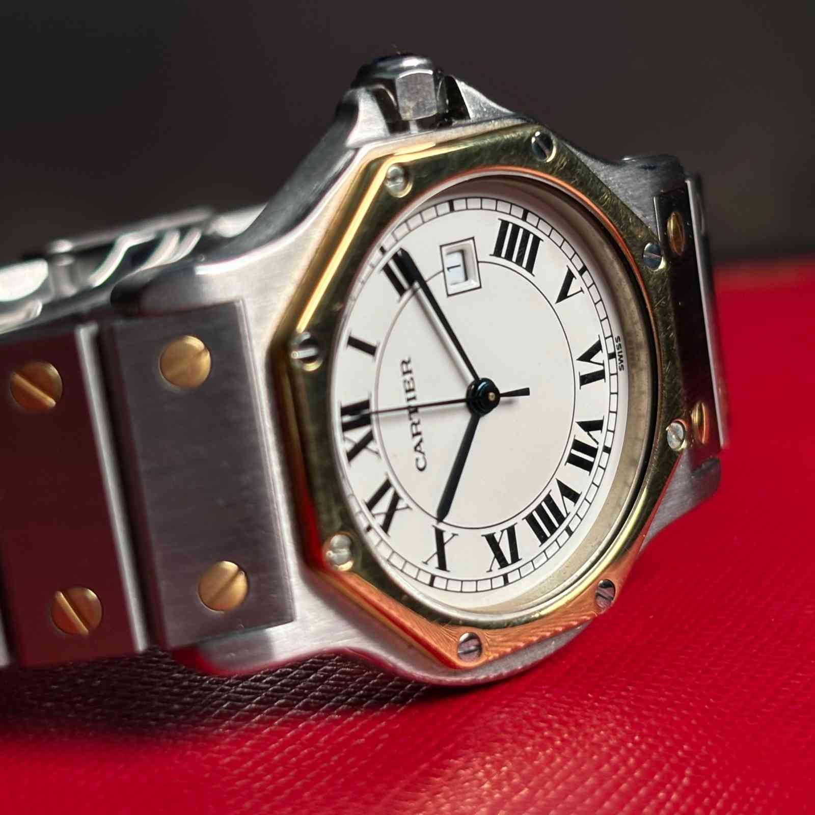 ساعت زنانه کارتیر 30 میلیمتری Cartier Santos Octagon