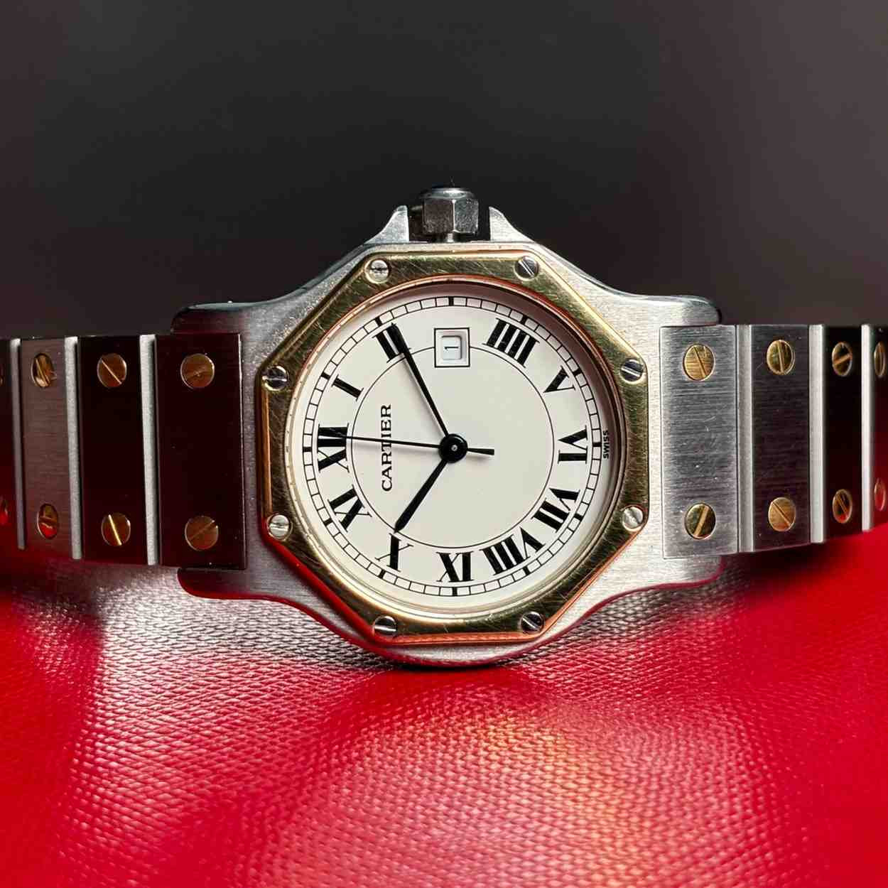 ساعت زنانه کارتیر 30 میلیمتری Cartier Santos Octagon