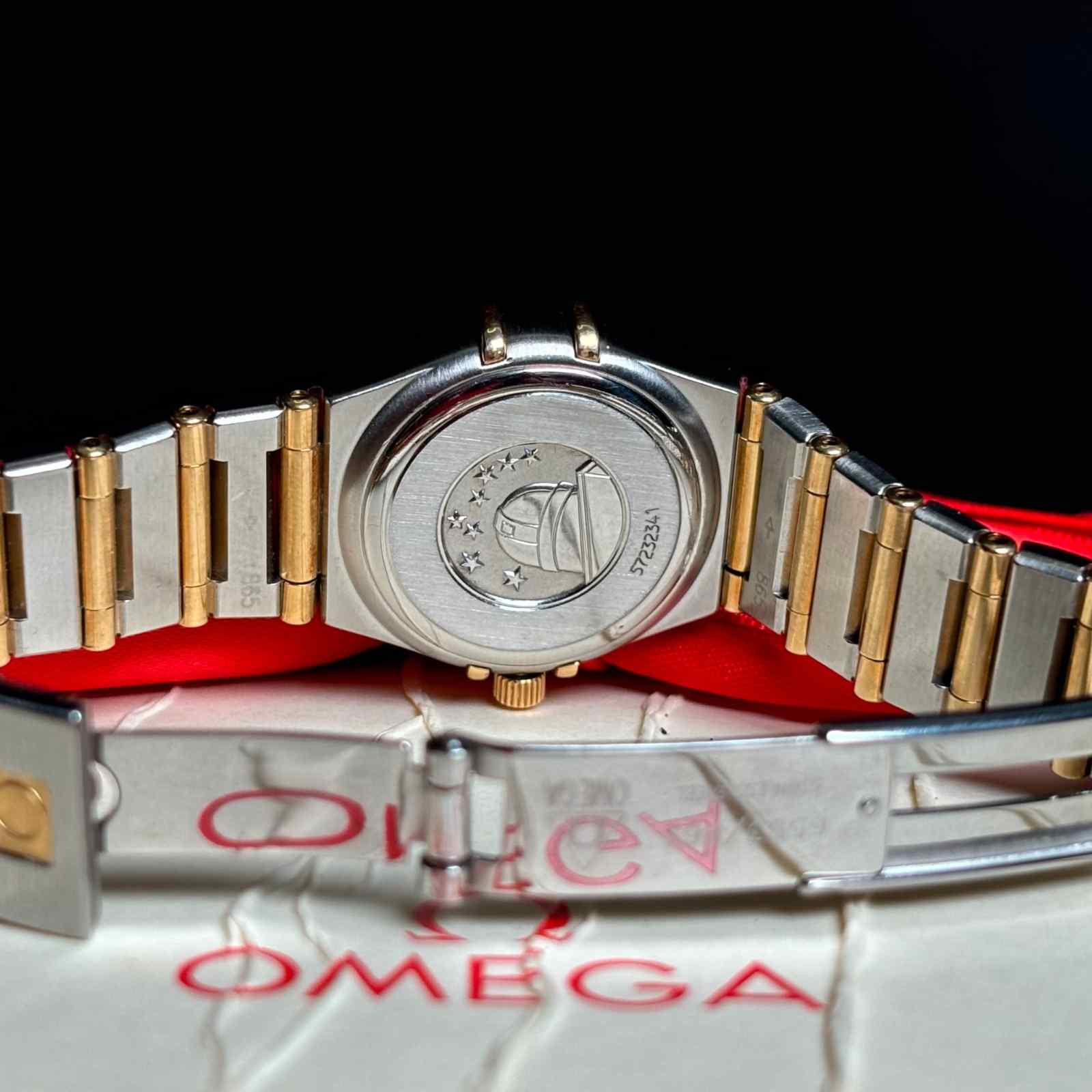 ساعت زنانه امگا 22.5 میلیمتری تمام میخ طلا Omega Constellation