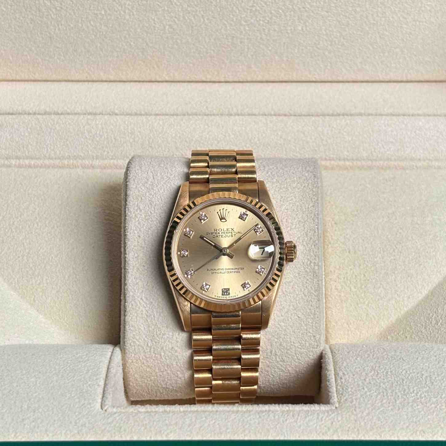 ساعت زنانه رولکس 31 میلیمتری   تمام طلا  ROLEX DATEJUST